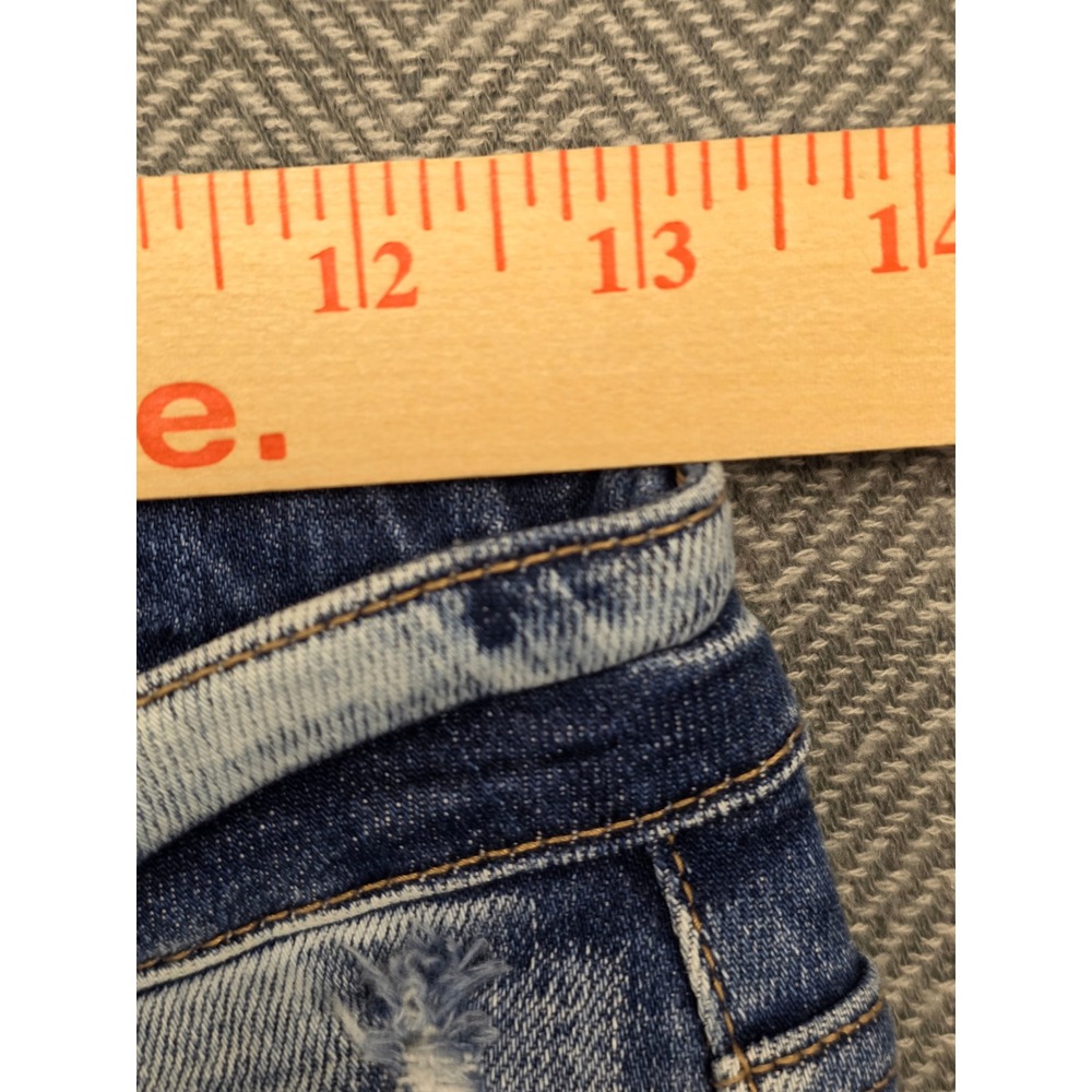 KanCan Maurices Womens High Rise Skinny Jeans Medium Wash Distressed Button‎ Fly - Picture 7 of 10